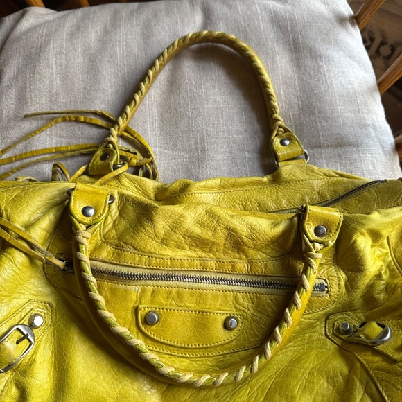 BALENCIAGA S/S 2004 Yellow Twiggy, Chevre Leather/Pewter Hardware - Picture 10 of 16